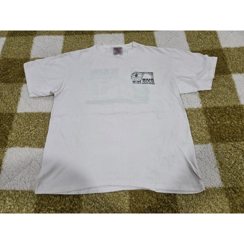 Vintage 1994 Alhambra High School Moor Staff T-Shirt Oneita Power-T White Large